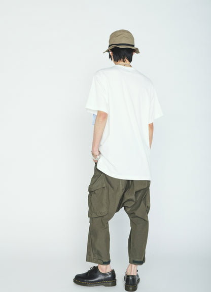 30/COTTON JERSEY DRAPE POCKET T-SHIRT