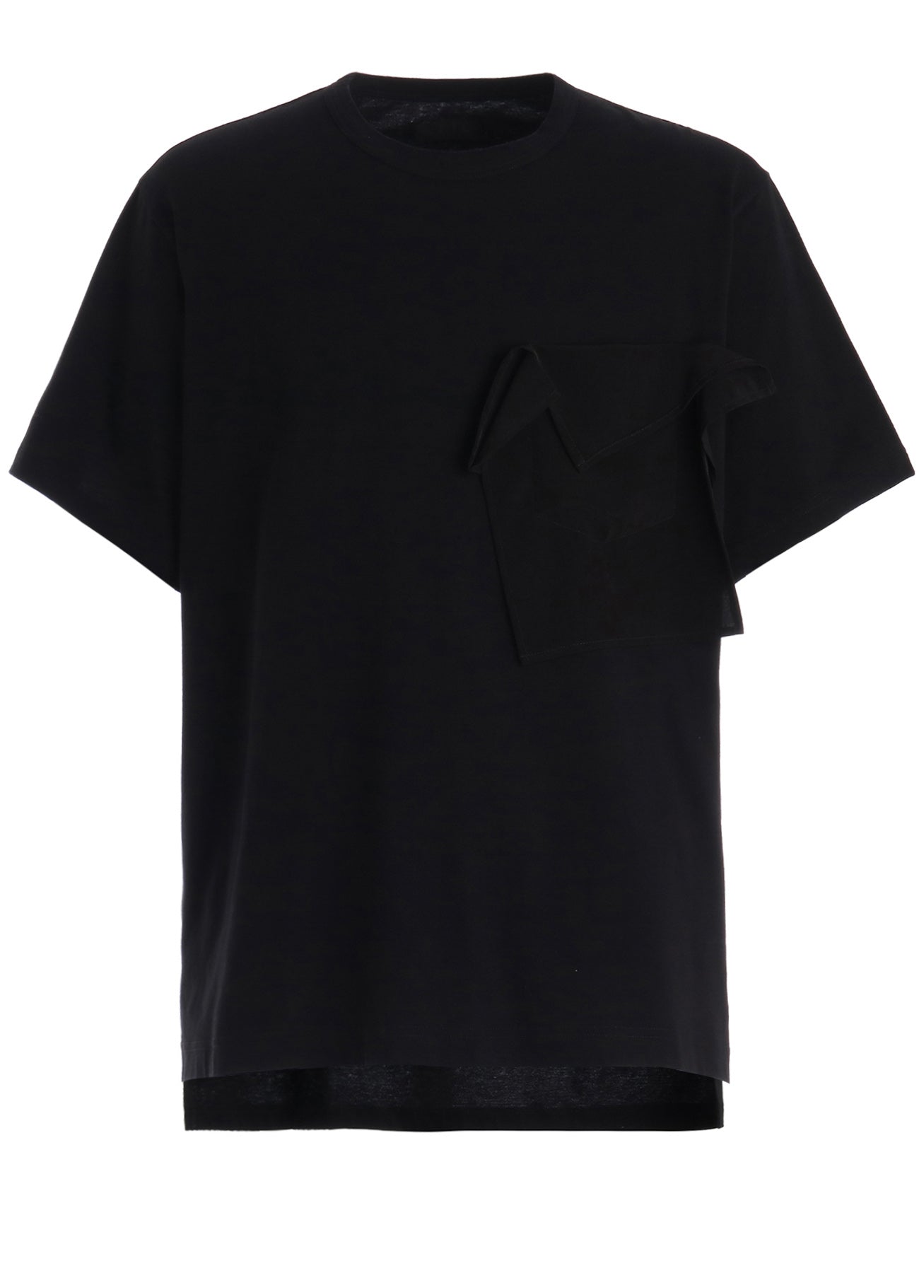 30/COTTON JERSEY DRAPE POCKET T-SHIRT