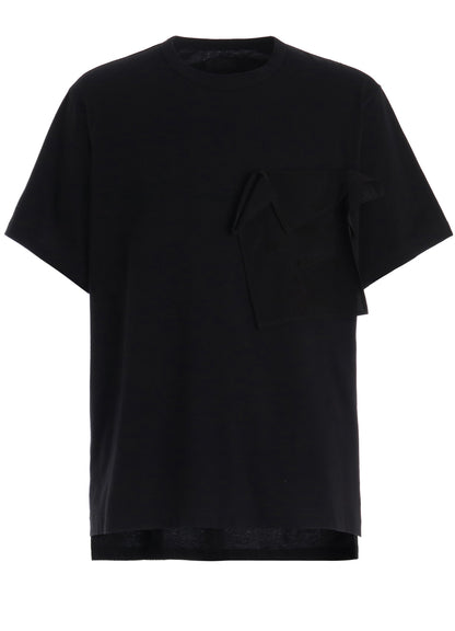 30/COTTON JERSEY DRAPE POCKET T-SHIRT