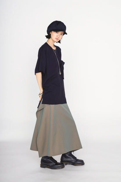 30/COTTON JERSEY DRAPE POCKET T-SHIRT