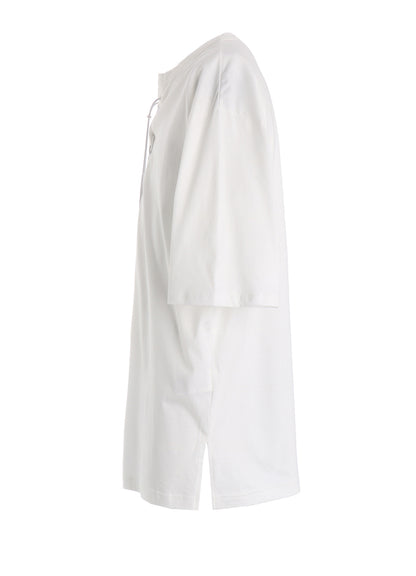 30/COTTON JERSEY LACE-UP T-SHIRT