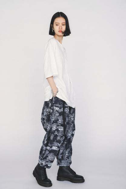 30/COTTON JERSEY LACE-UP T-SHIRT