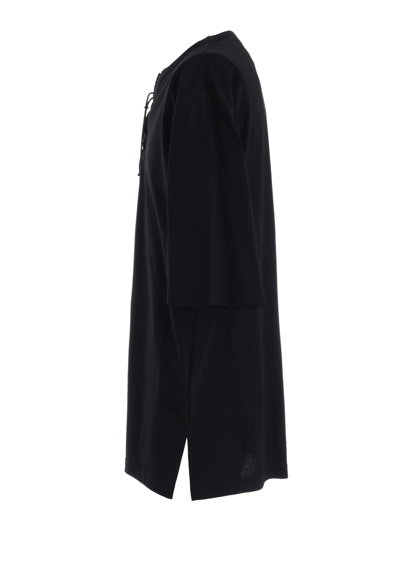 30/COTTON JERSEY LACE-UP T-SHIRT