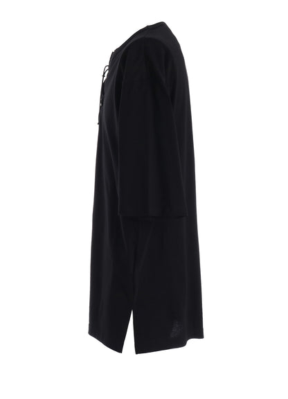 30/COTTON JERSEY LACE-UP T-SHIRT