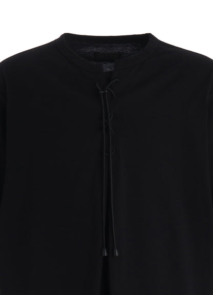 30/COTTON JERSEY LACE-UP T-SHIRT