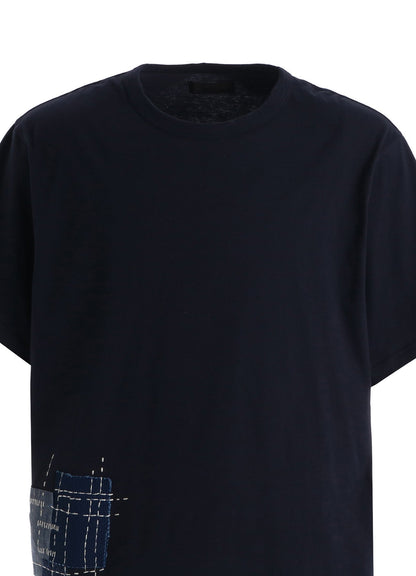 30/COTTON JERSEY SASHIKO EMBROIDERY T-SHIRT