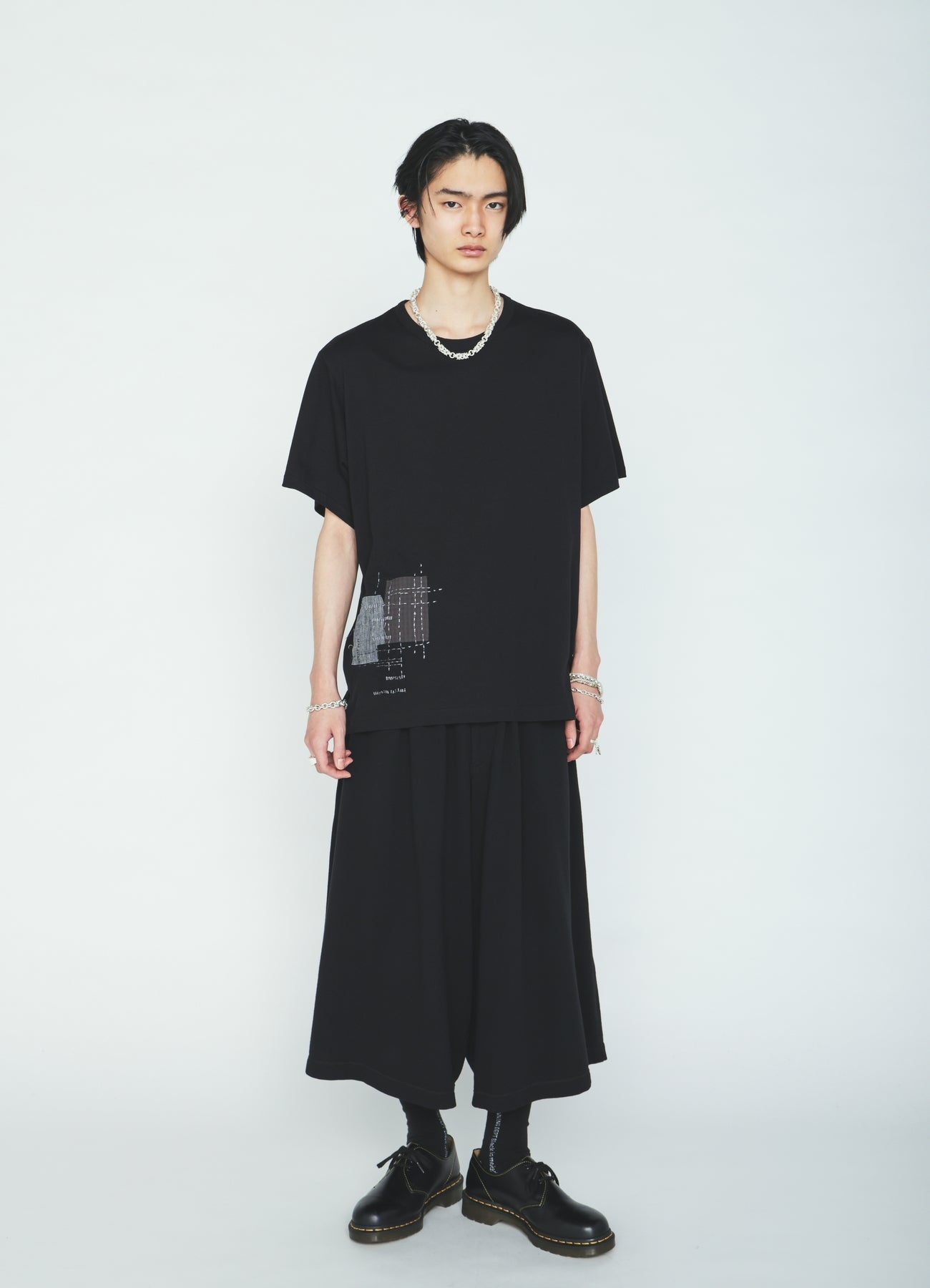 30/COTTON JERSEY SASHIKO EMBROIDERY T-SHIRT