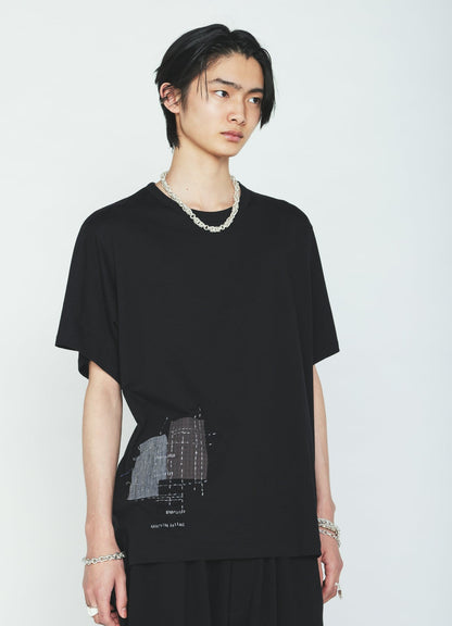 30/COTTON JERSEY SASHIKO EMBROIDERY T-SHIRT