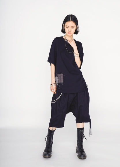 30/COTTON JERSEY SASHIKO EMBROIDERY T-SHIRT