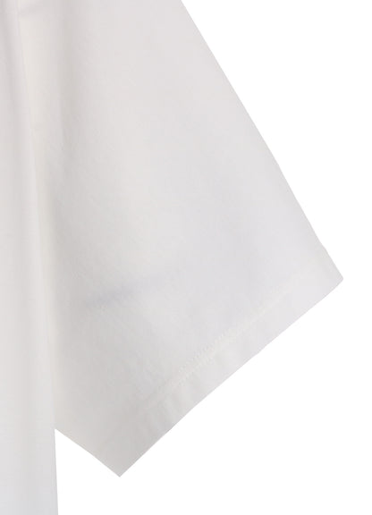 30/COTTON JERSEY ELASTIC DRAWSTRING GATHERED T-SHIRT