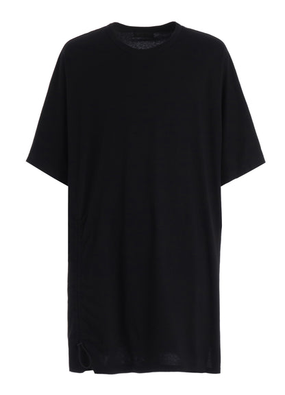 30/COTTON JERSEY ELASTIC DRAWSTRING GATHERED T-SHIRT