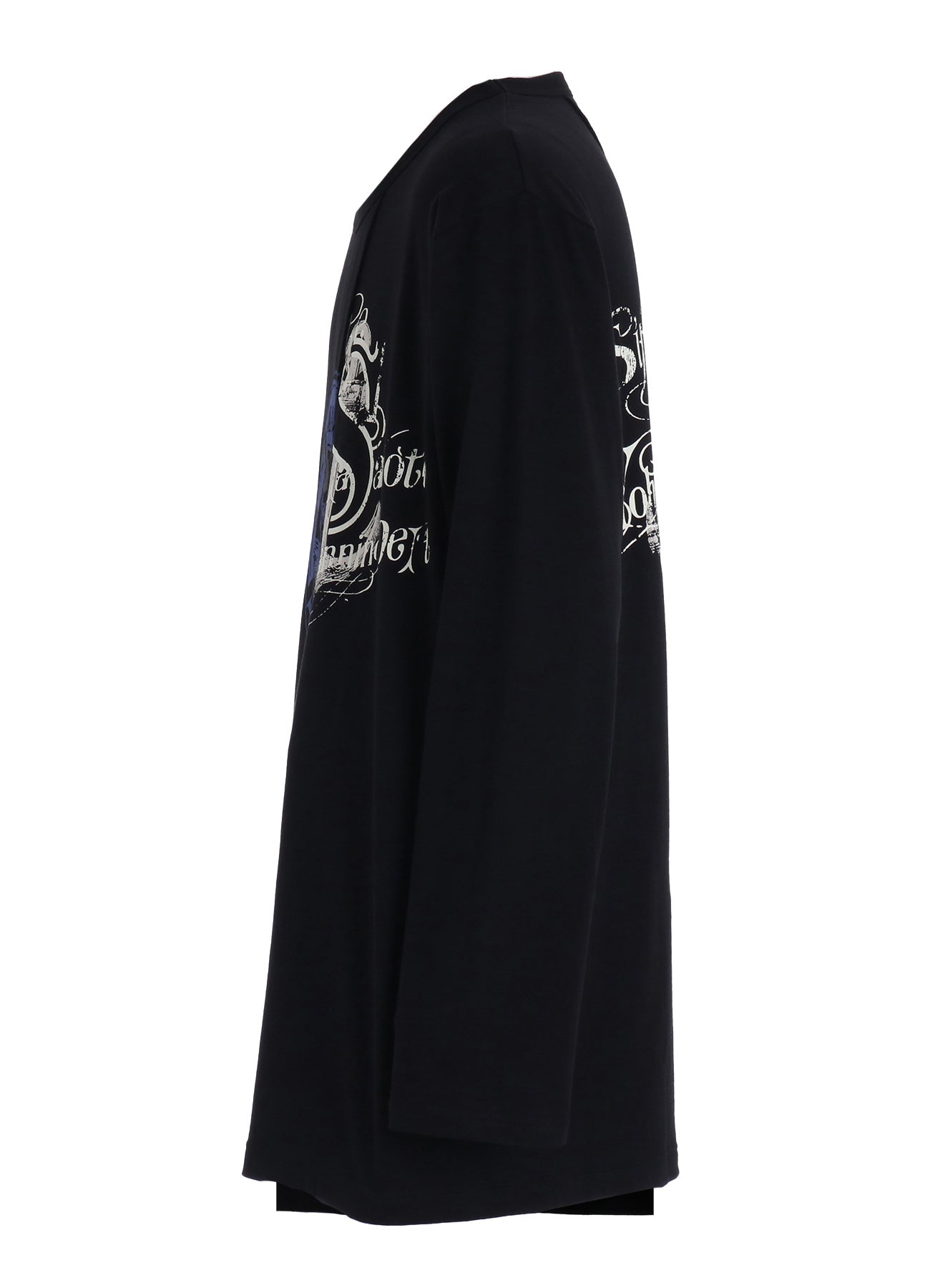 eimyistoire monogram シャツ ゆかちゃそ 30S COTTON JERSEY WOLF AND ANCHOR PRINT ASYMMETRIC LONG T-SHIRT