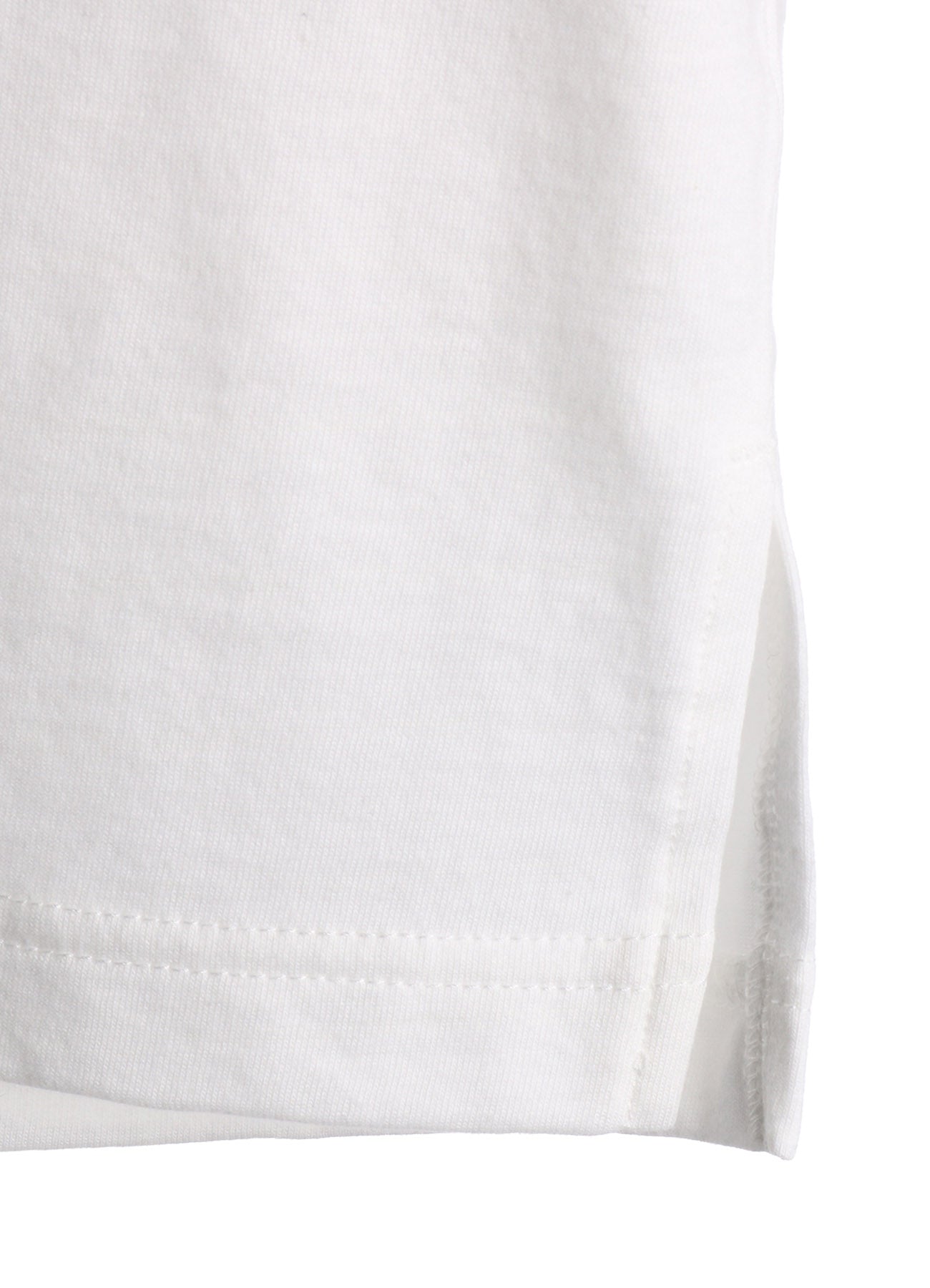30/COTTON JERSEY FRONT SLIT T-SHIRT