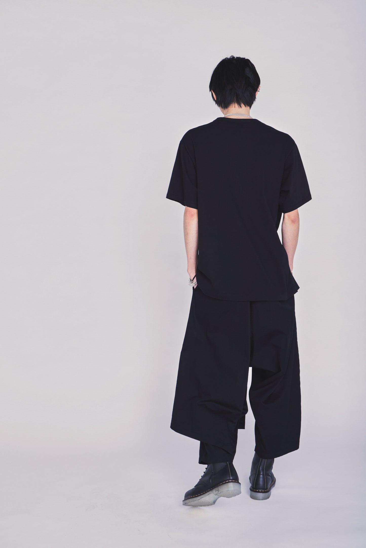 30/COTTON JERSEY FRONT SLIT T-SHIRT