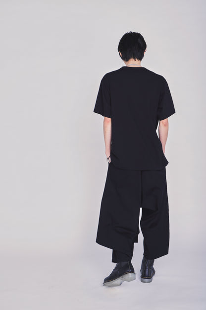 30/COTTON JERSEY FRONT SLIT T-SHIRT