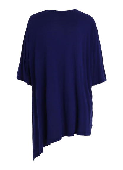 RAYON JERSEY DRAPE T-SHIRT