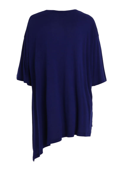 RAYON JERSEY DRAPE T-SHIRT