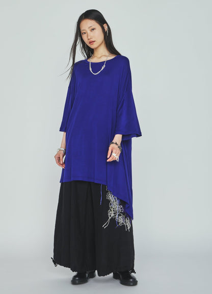 RAYON JERSEY DRAPE T-SHIRT