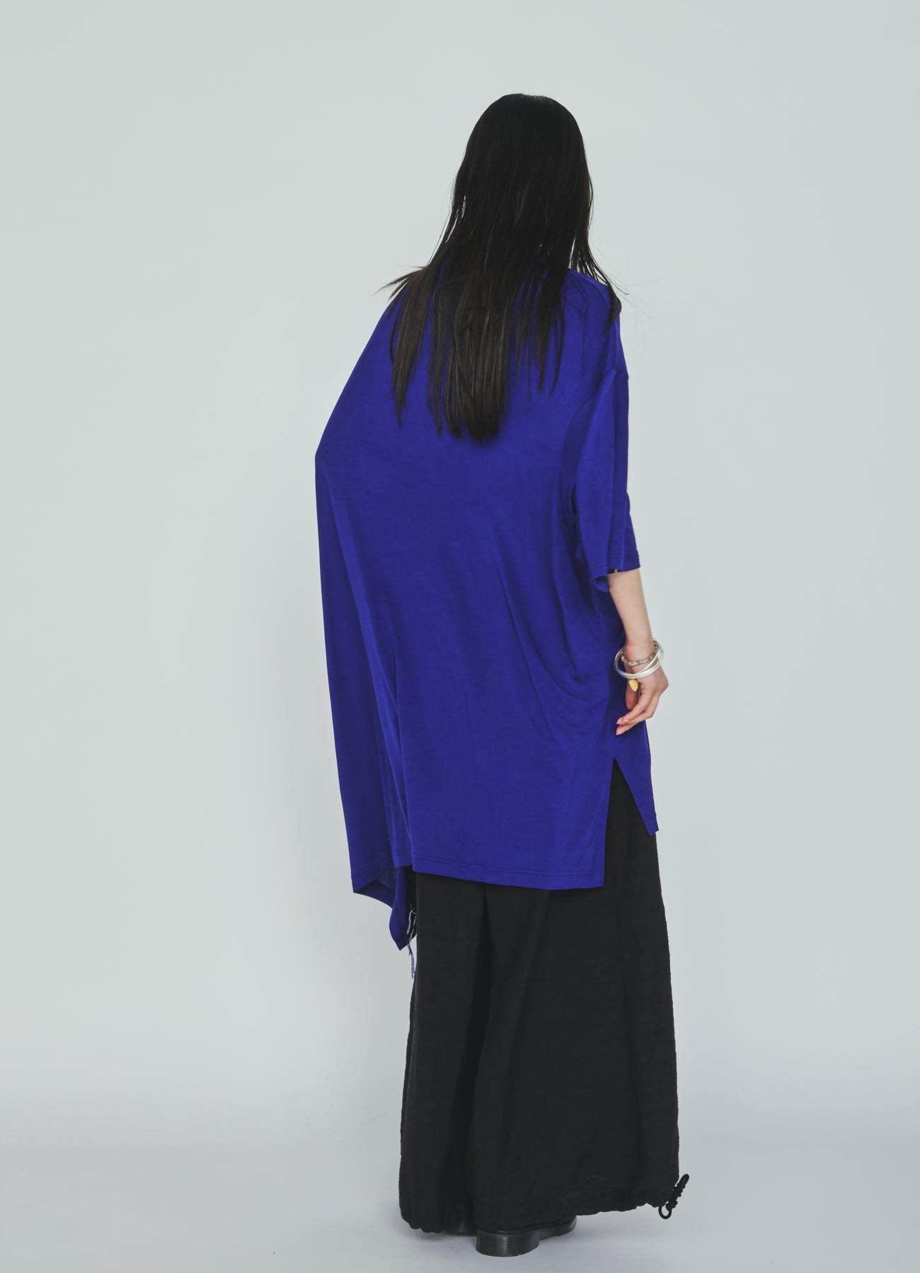 RAYON JERSEY DRAPE T-SHIRT