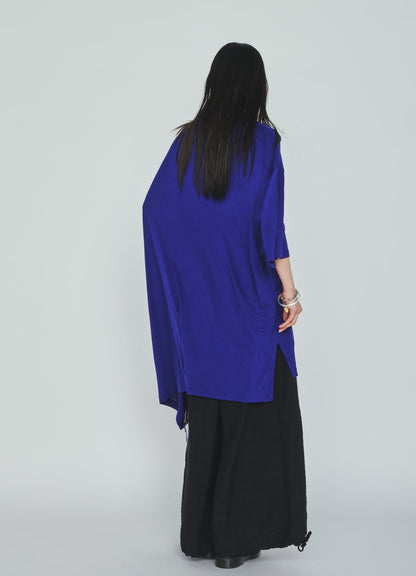RAYON JERSEY DRAPE T-SHIRT