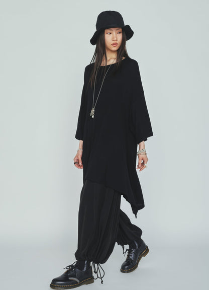 RAYON JERSEY DRAPE T-SHIRT