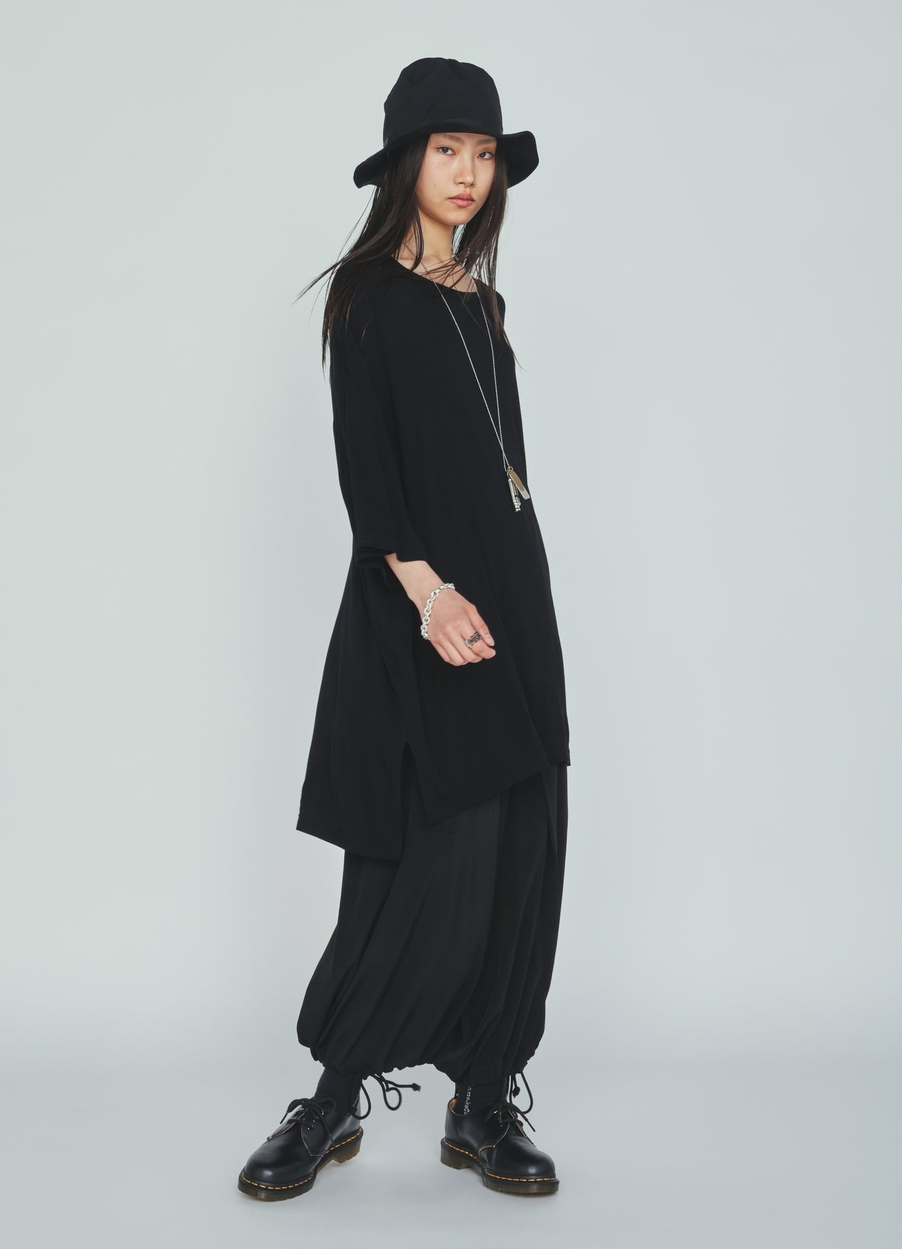 RAYON JERSEY DRAPE T-SHIRT