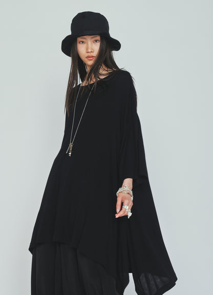 RAYON JERSEY DRAPE T-SHIRT