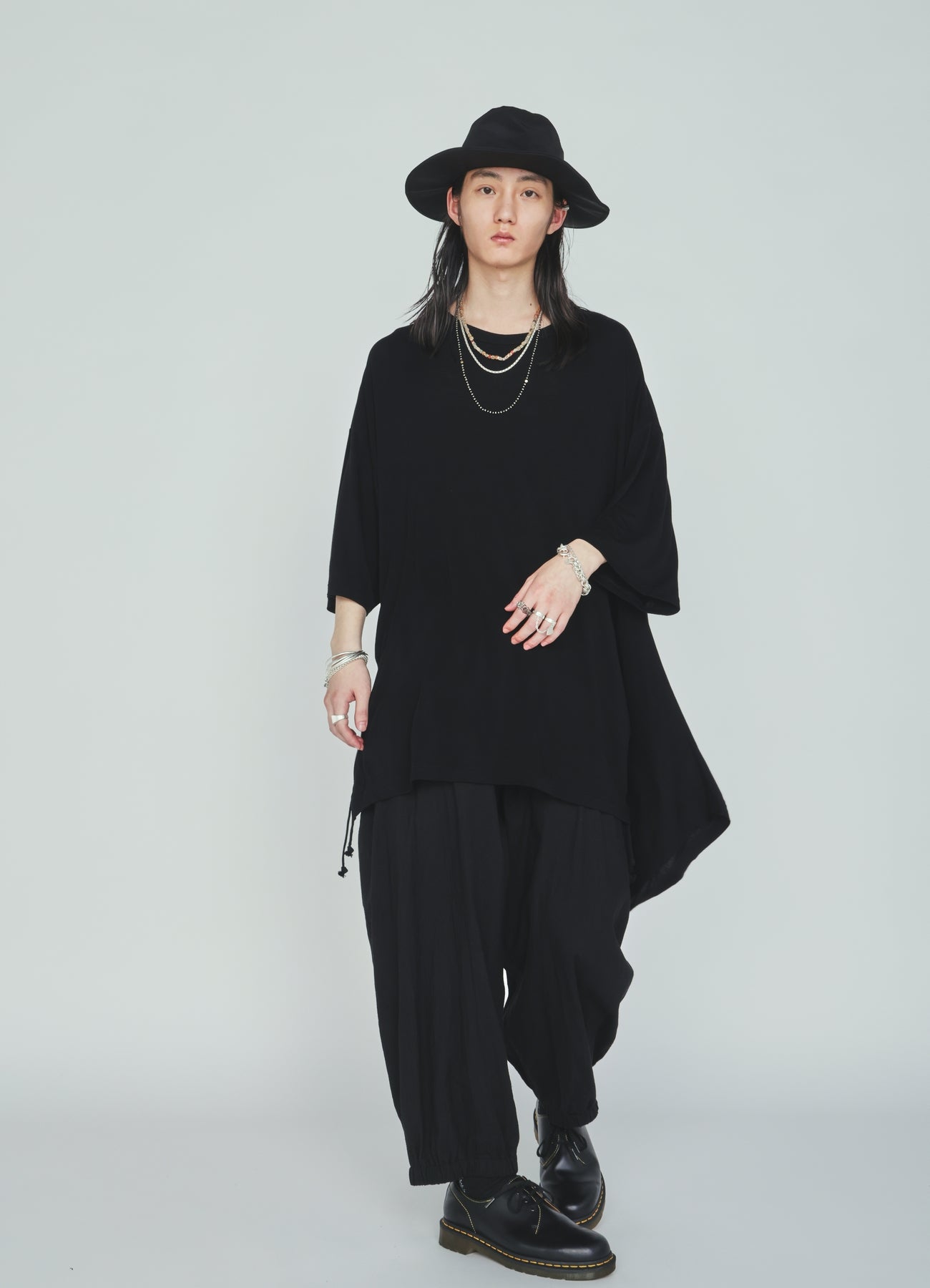 RAYON JERSEY DRAPE T-SHIRT