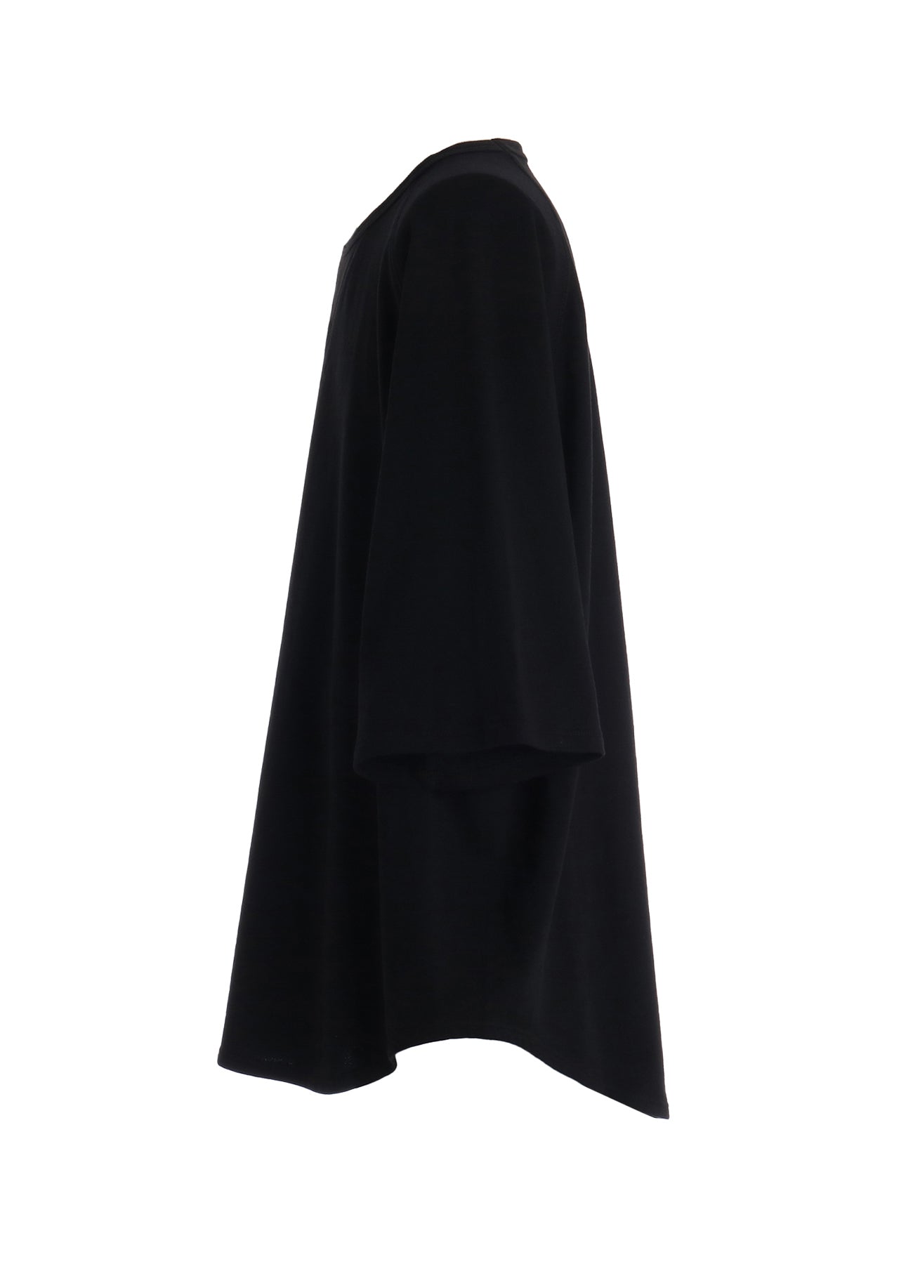 40/1 COTTON GAUZE FLEECE OVERSIZED RAGLAN T-SHIRT WITH GUSSETS