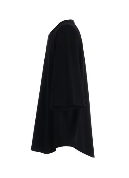 40/1 COTTON GAUZE FLEECE OVERSIZED RAGLAN T-SHIRT WITH GUSSETS