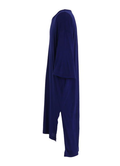 RAYON JERSEY SIDE SLITS LONG T-SHIRT