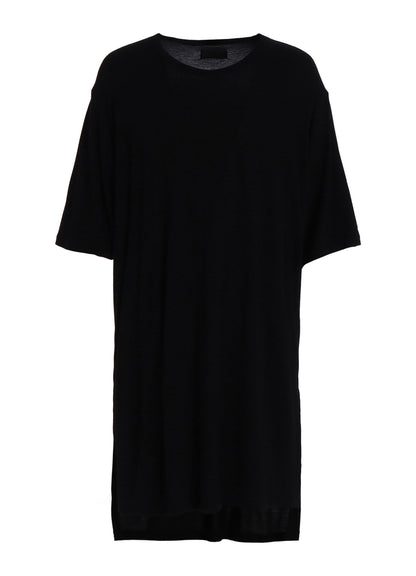 RAYON JERSEY SIDE SLITS LONG T-SHIRT