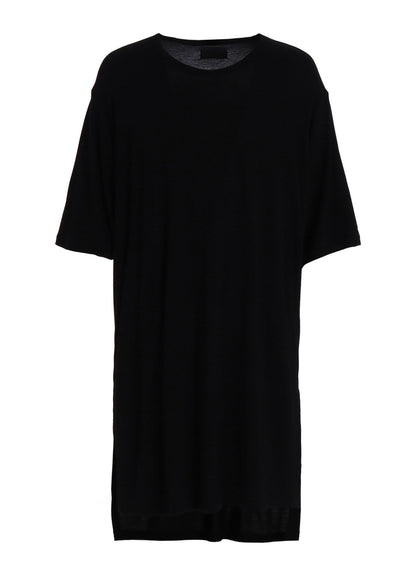 RAYON JERSEY SIDE SLITS LONG T-SHIRT