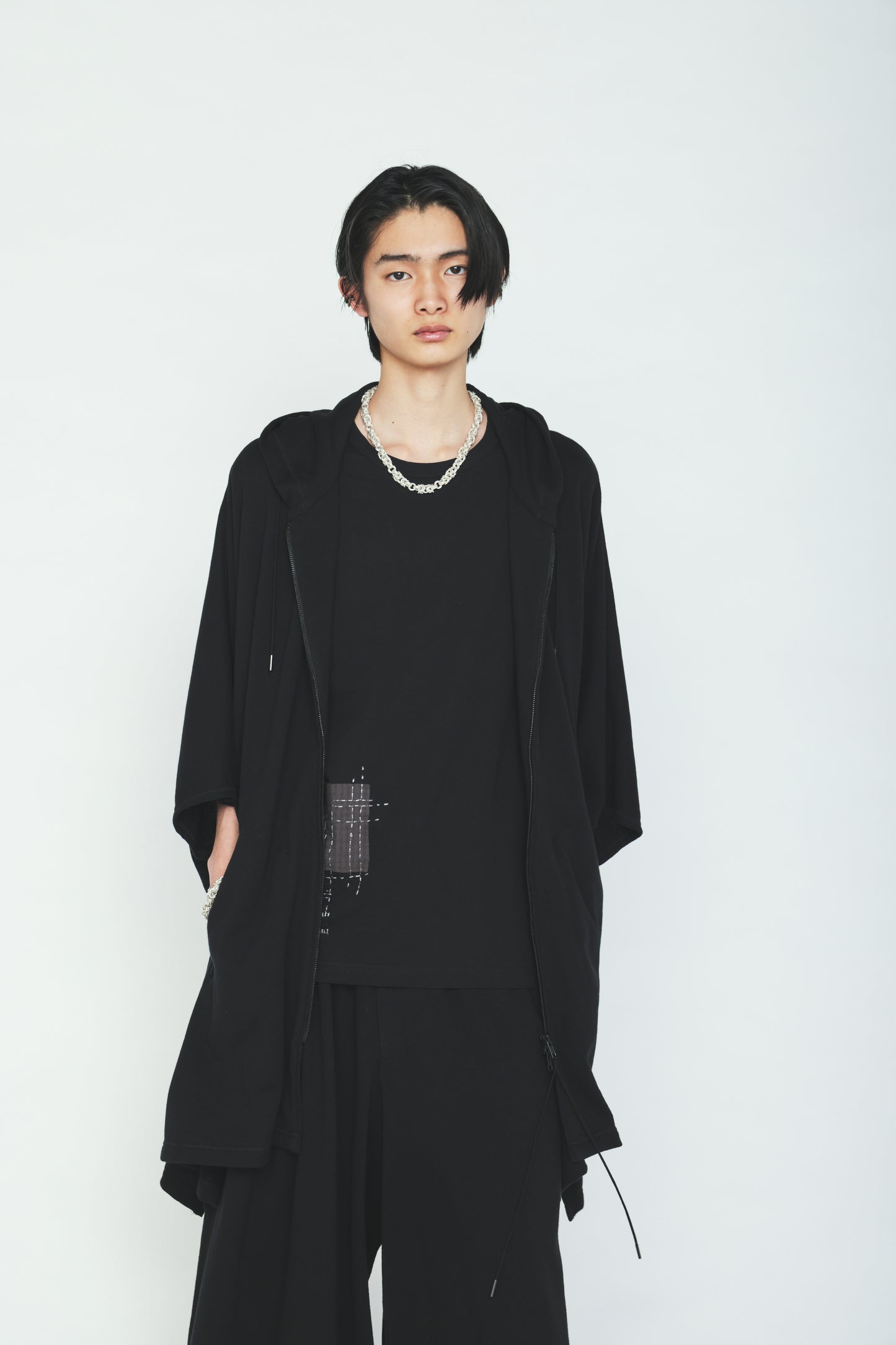 40/1 COTTON GAUZE FLEECE PONCHO