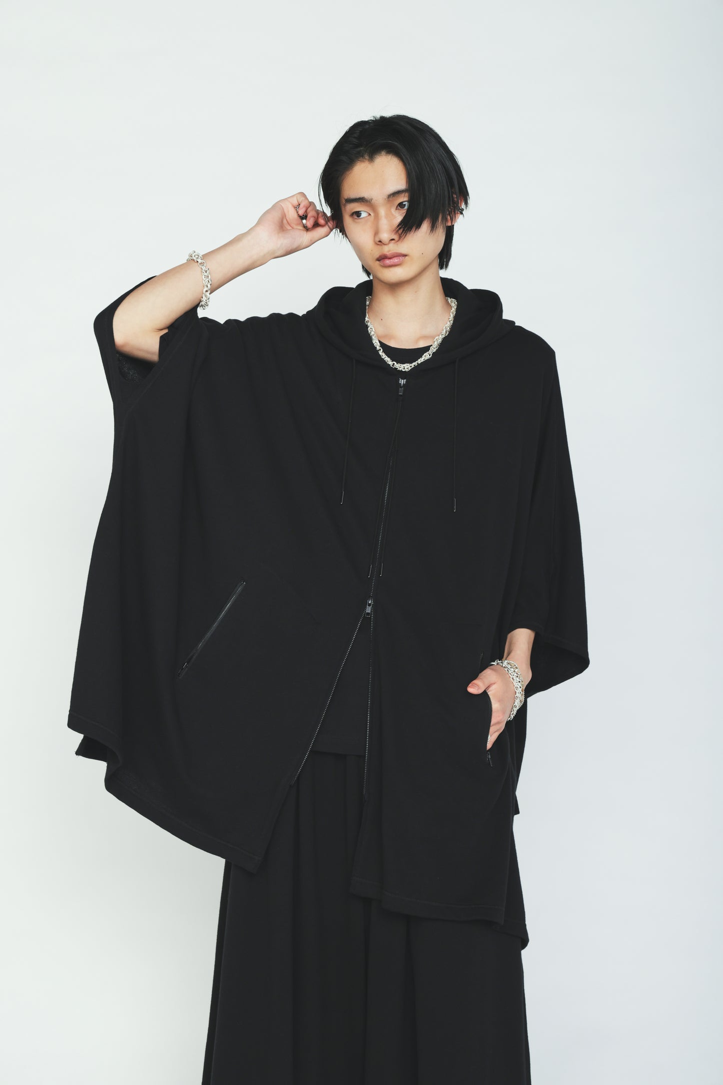 40/1 COTTON GAUZE FLEECE PONCHO