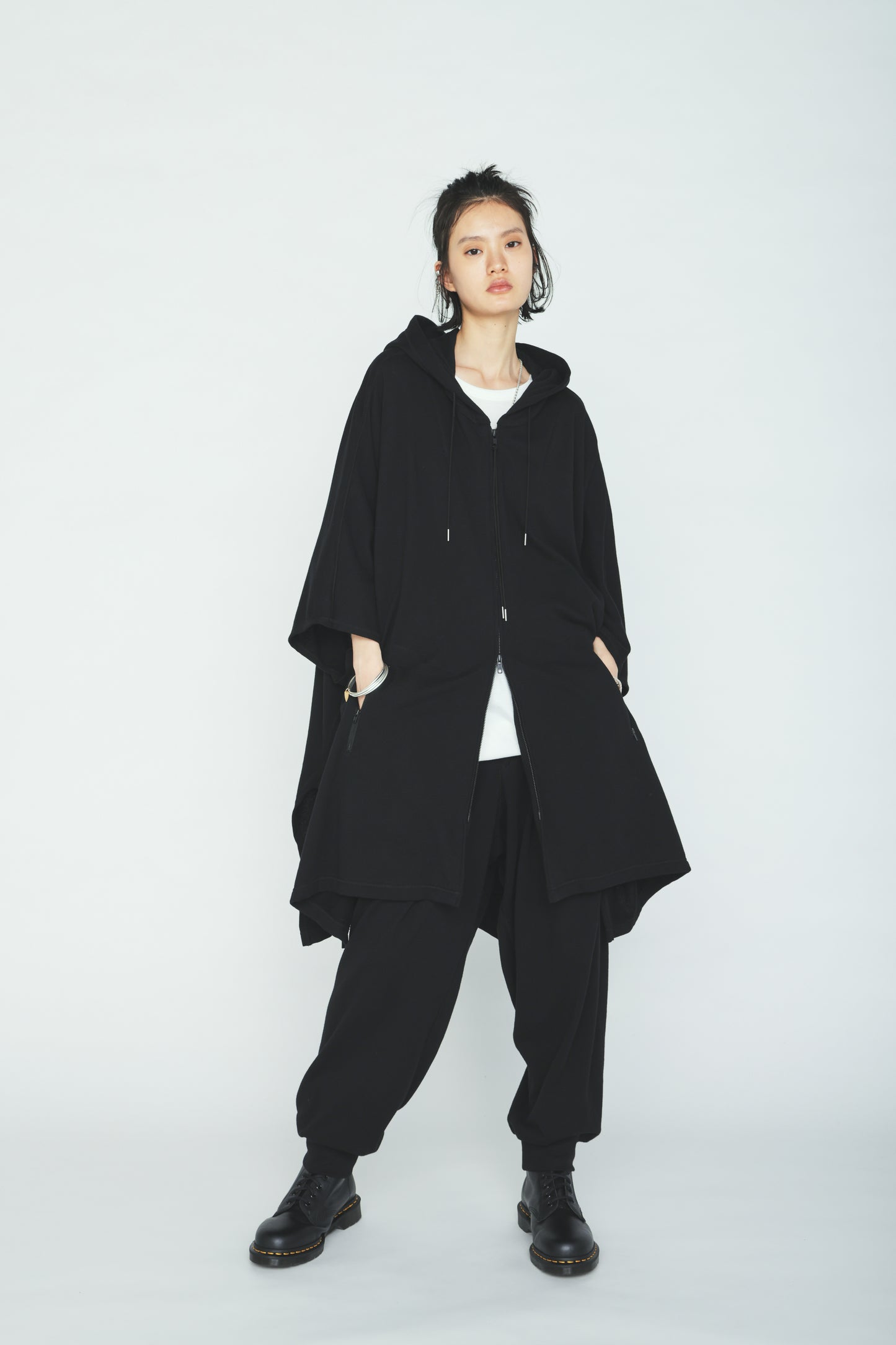 40/1 COTTON GAUZE FLEECE PONCHO