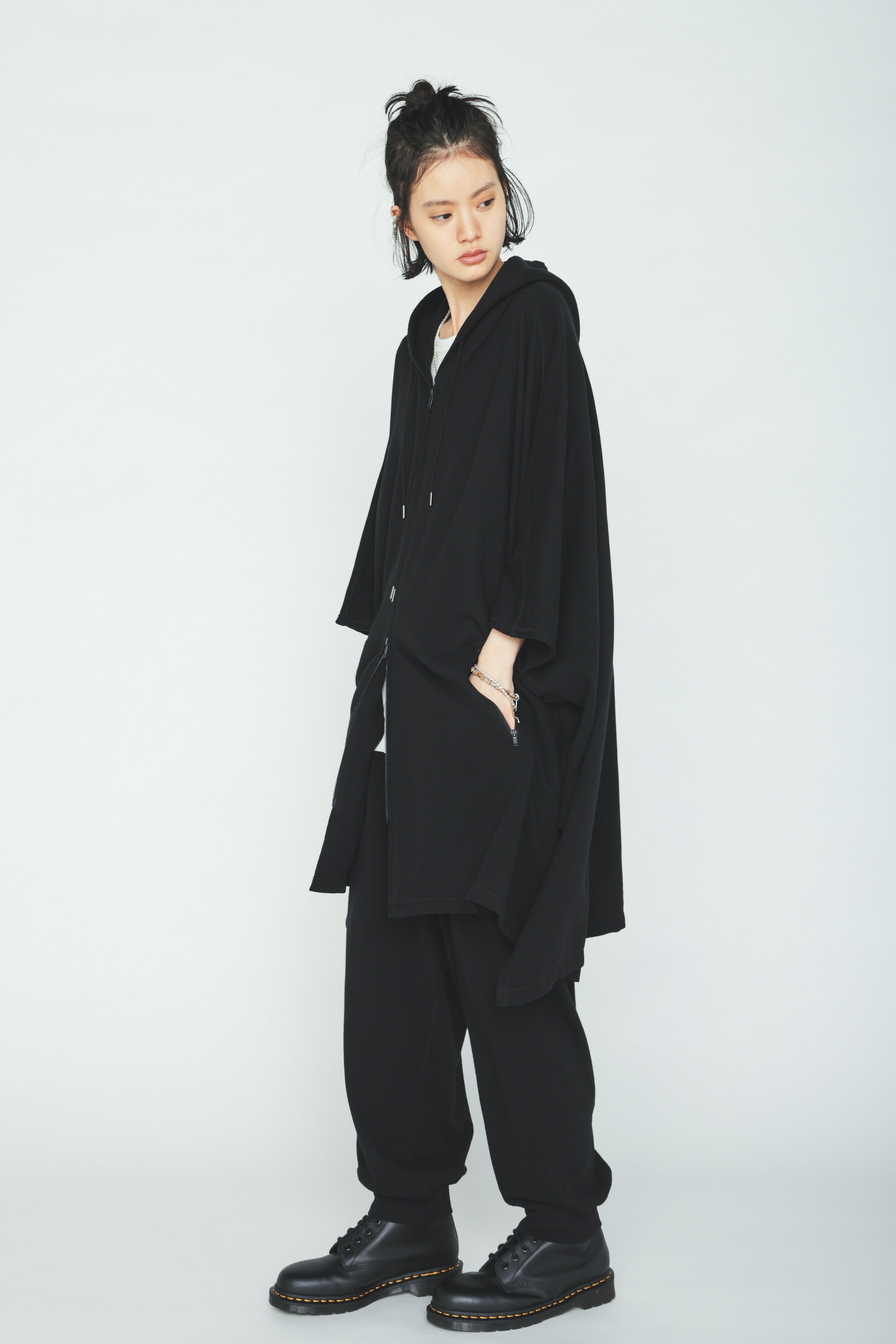 40/1 COTTON GAUZE FLEECE PONCHO – THE SHOP YOHJI YAMAMOTO