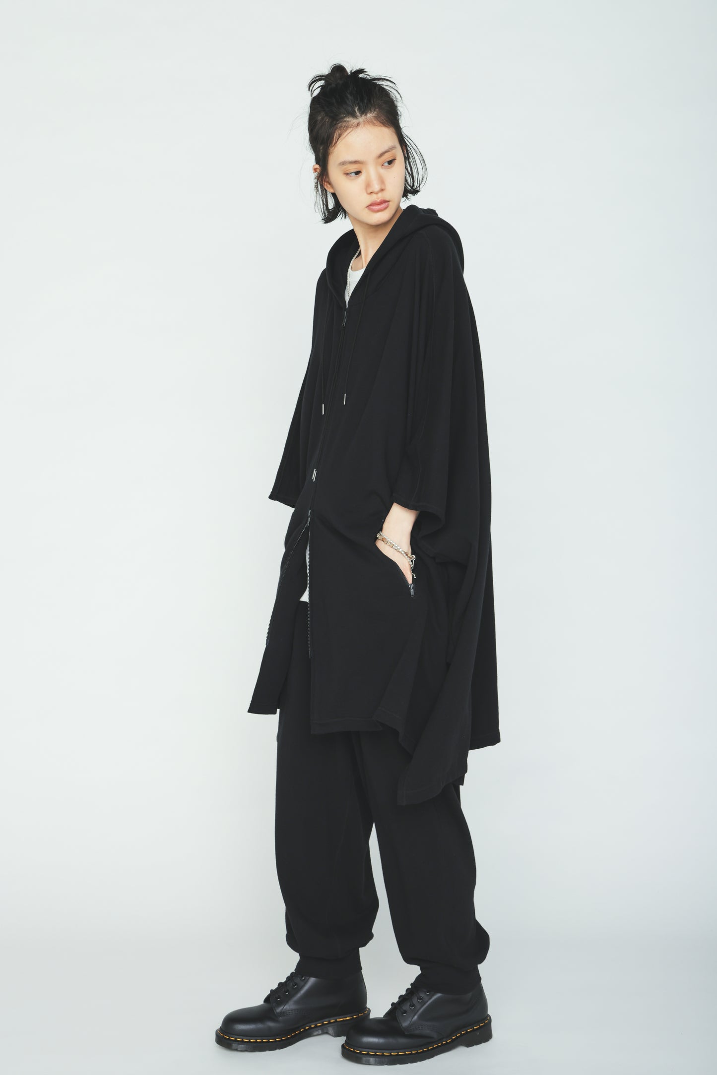 40/1 COTTON GAUZE FLEECE PONCHO