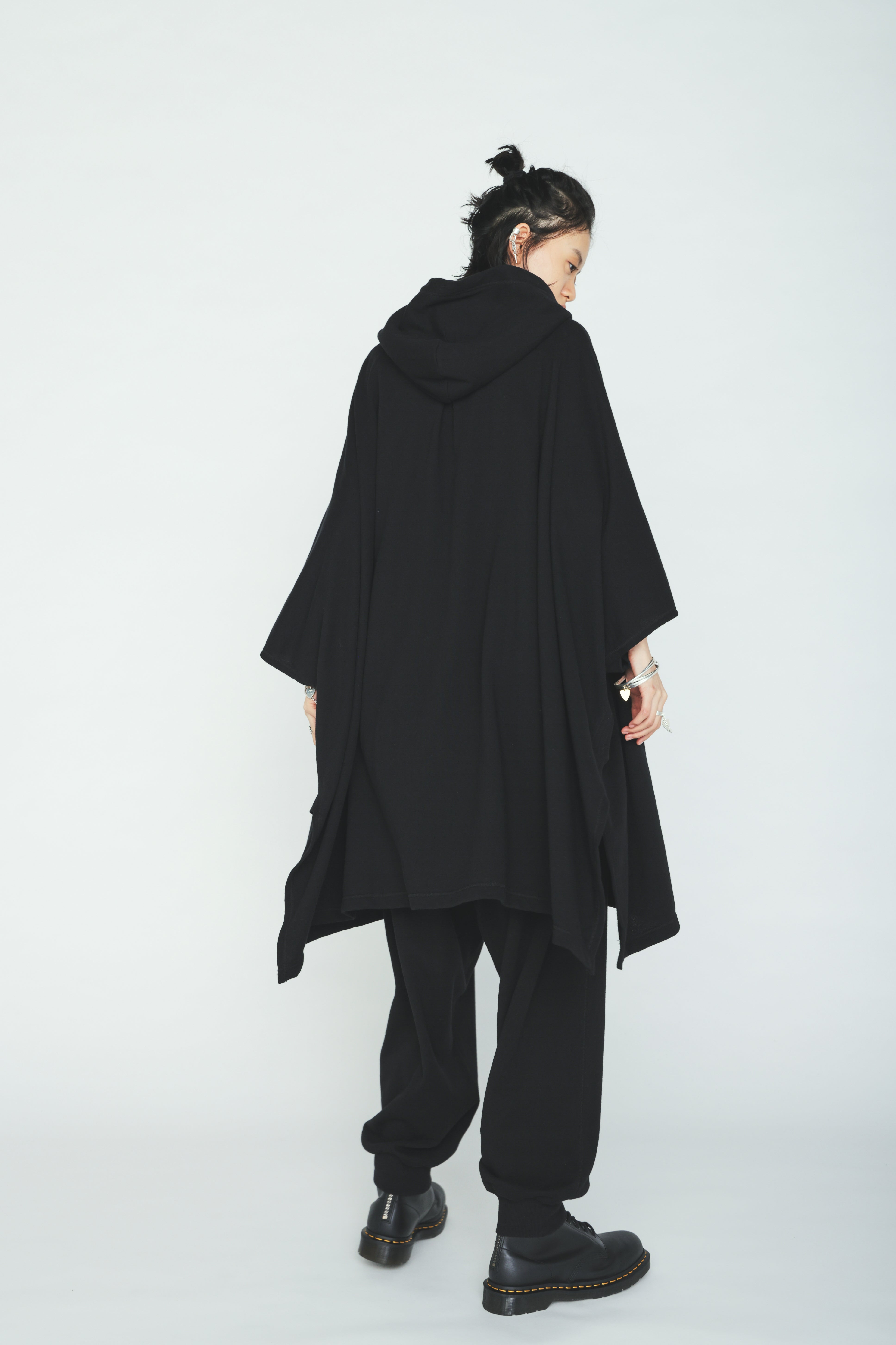 40/1 COTTON GAUZE FLEECE PONCHO – THE SHOP YOHJI YAMAMOTO