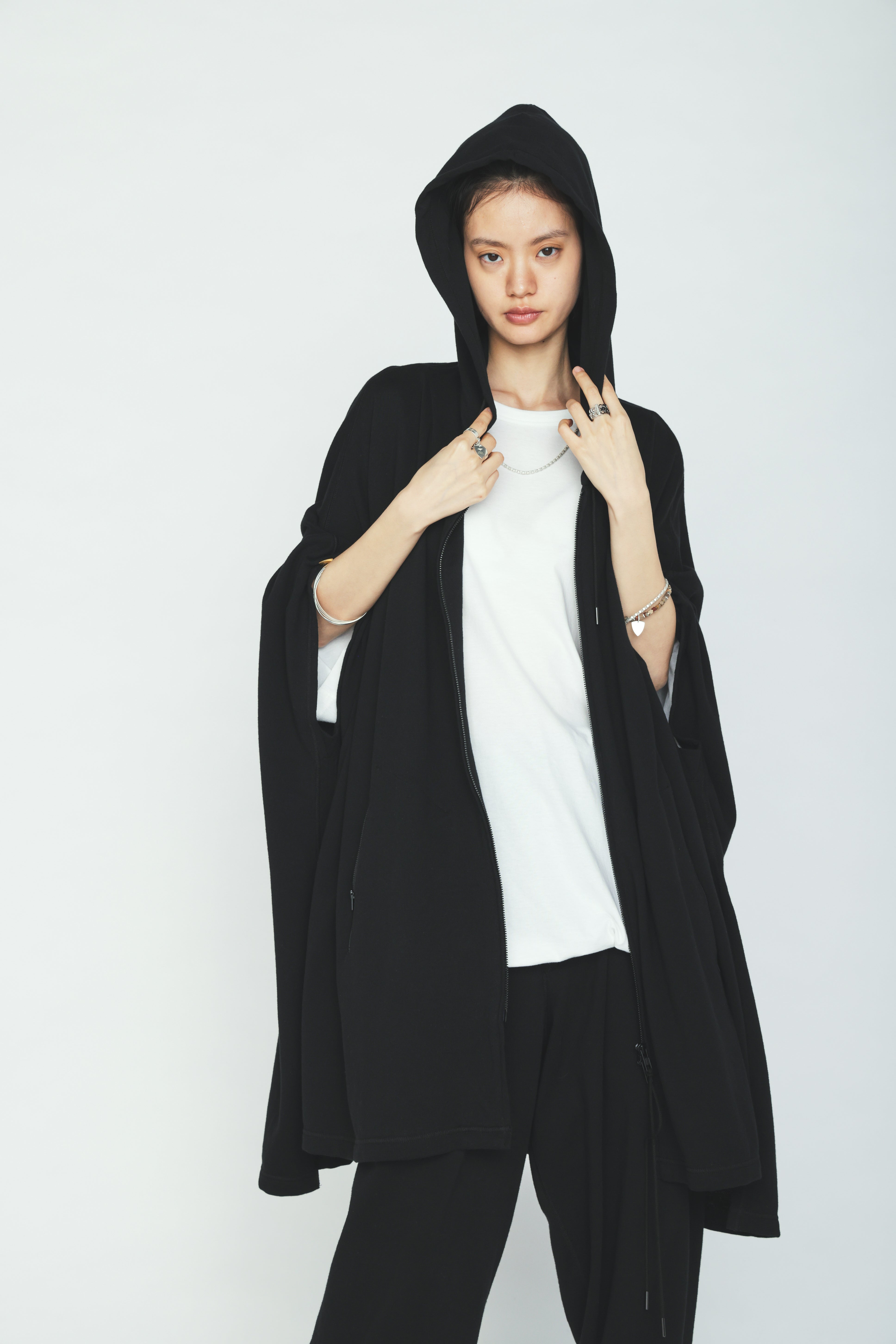 40/1 COTTON GAUZE FLEECE PONCHO – THE SHOP YOHJI YAMAMOTO