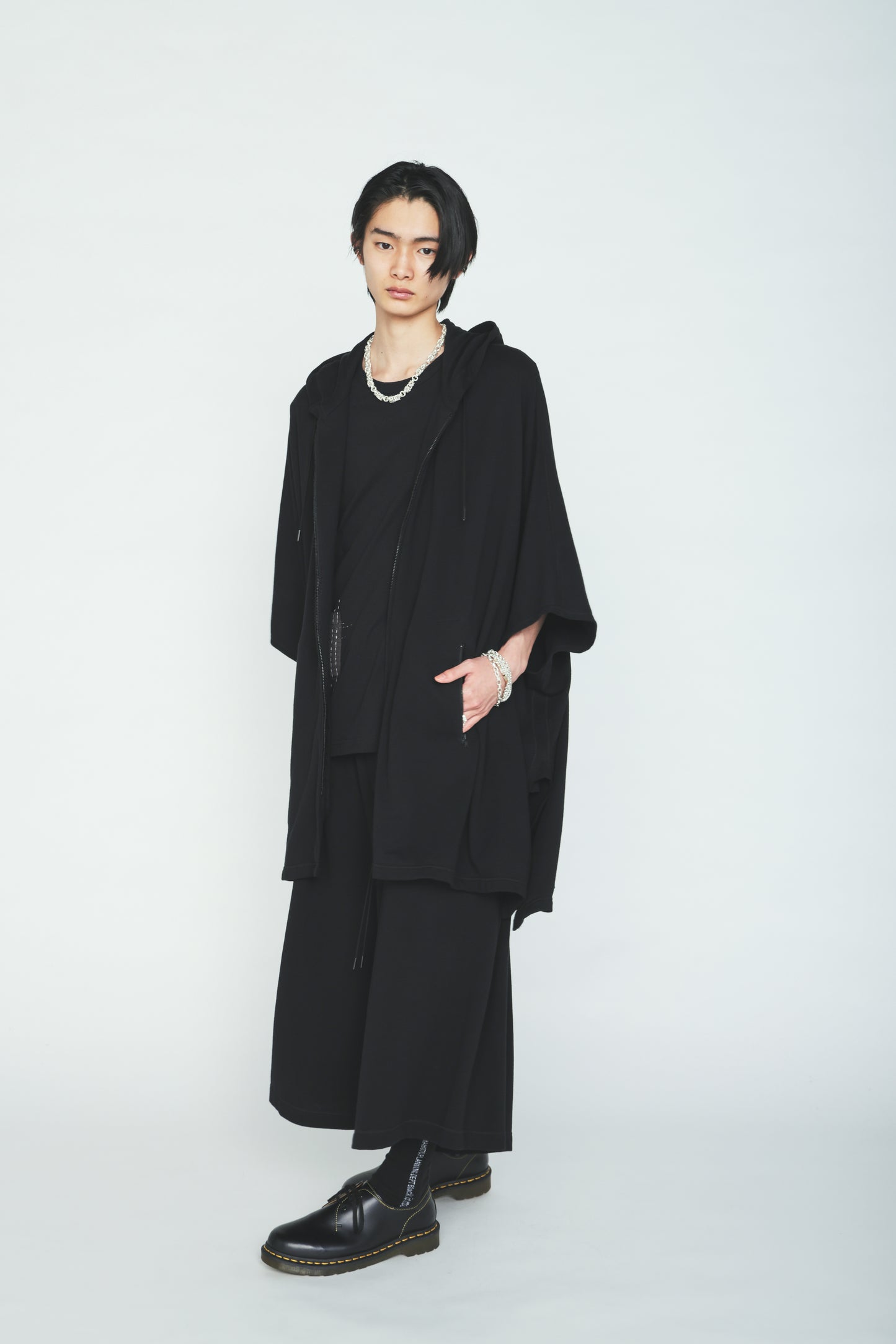40/1 COTTON GAUZE FLEECE PONCHO