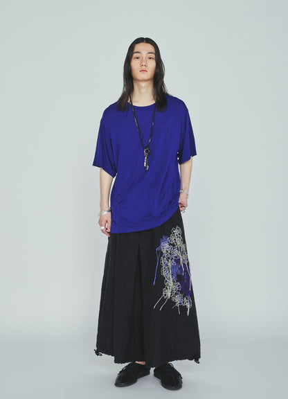 RAYON JERSEY SIDE SLITS T-SHIRT