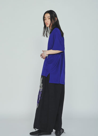 RAYON JERSEY SIDE SLITS T-SHIRT