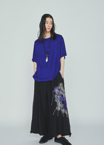 RAYON JERSEY SIDE SLITS T-SHIRT