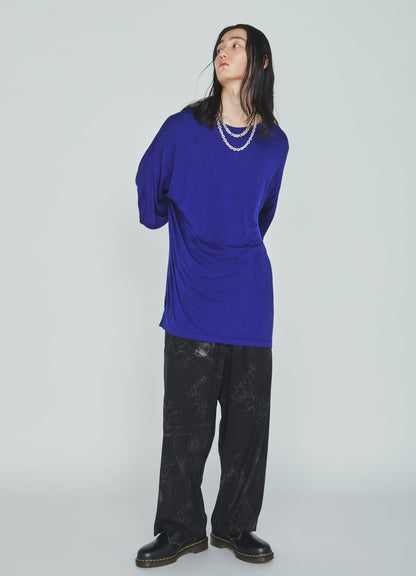 RAYON JERSEY SIDE SLITS T-SHIRT