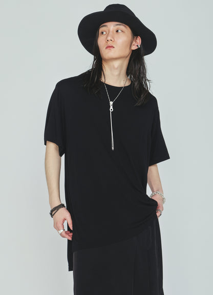 RAYON JERSEY SIDE SLITS T-SHIRT