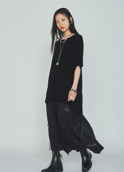 RAYON JERSEY SIDE SLITS T-SHIRT