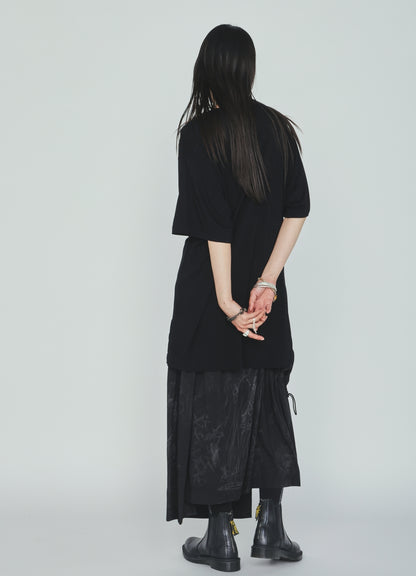 RAYON JERSEY SIDE SLITS T-SHIRT