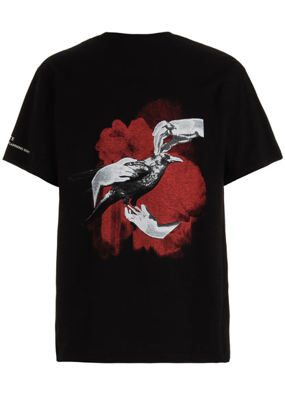 GRAPHIC T-SHIRT -CROW ON THE HAND-
