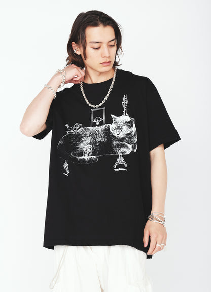 GRAPHIC T-SHIRT -CAT AMUSEMENT PARK-